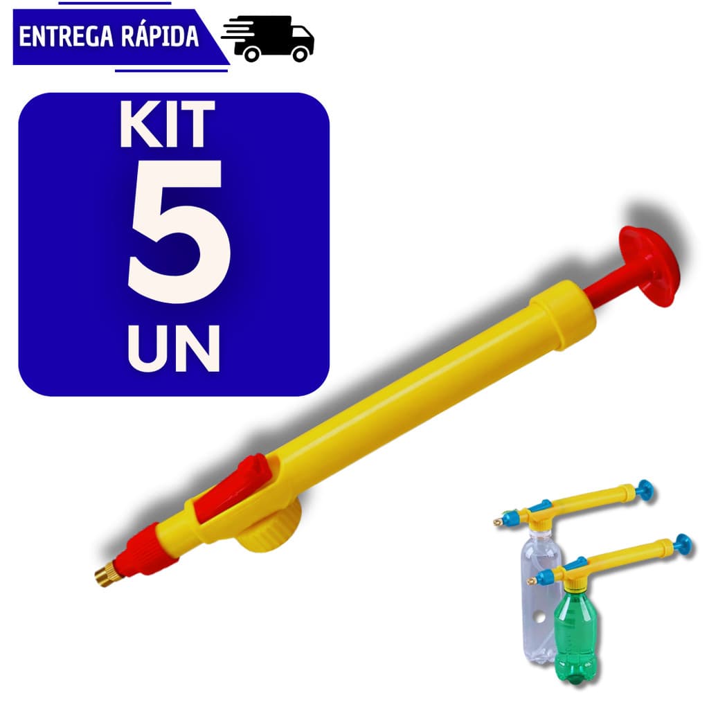 Kit 5 Pulverizador Spray Manual Multiuso Ideal Para Casa Jardim Borrifador Limpeza Pulverizadores Jardinagem Regar