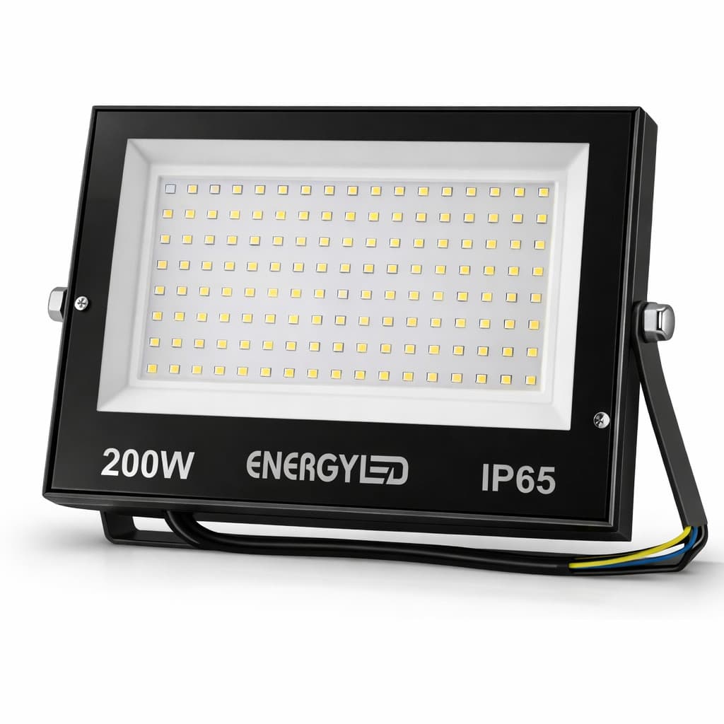 Refletor LED 200W Energyled Bivolt IP65 6500K 9000lm – Alta Iluminação Galpão Jardins e Fachadas  Forte