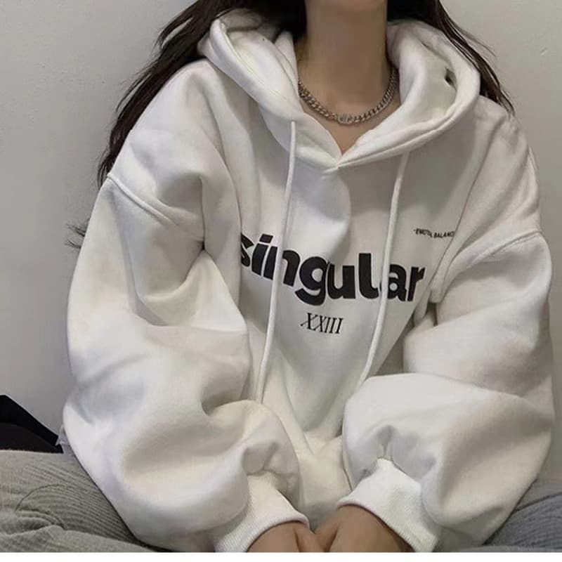 Série de sal forro de lã espessamento outono inverno novo estilo moletom com capuz feminino versão coreana jaqueta taman