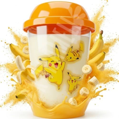 Bebida Iogurte com pedaços Sabor Banana 450ml | Pokémon Pikachu - Importado