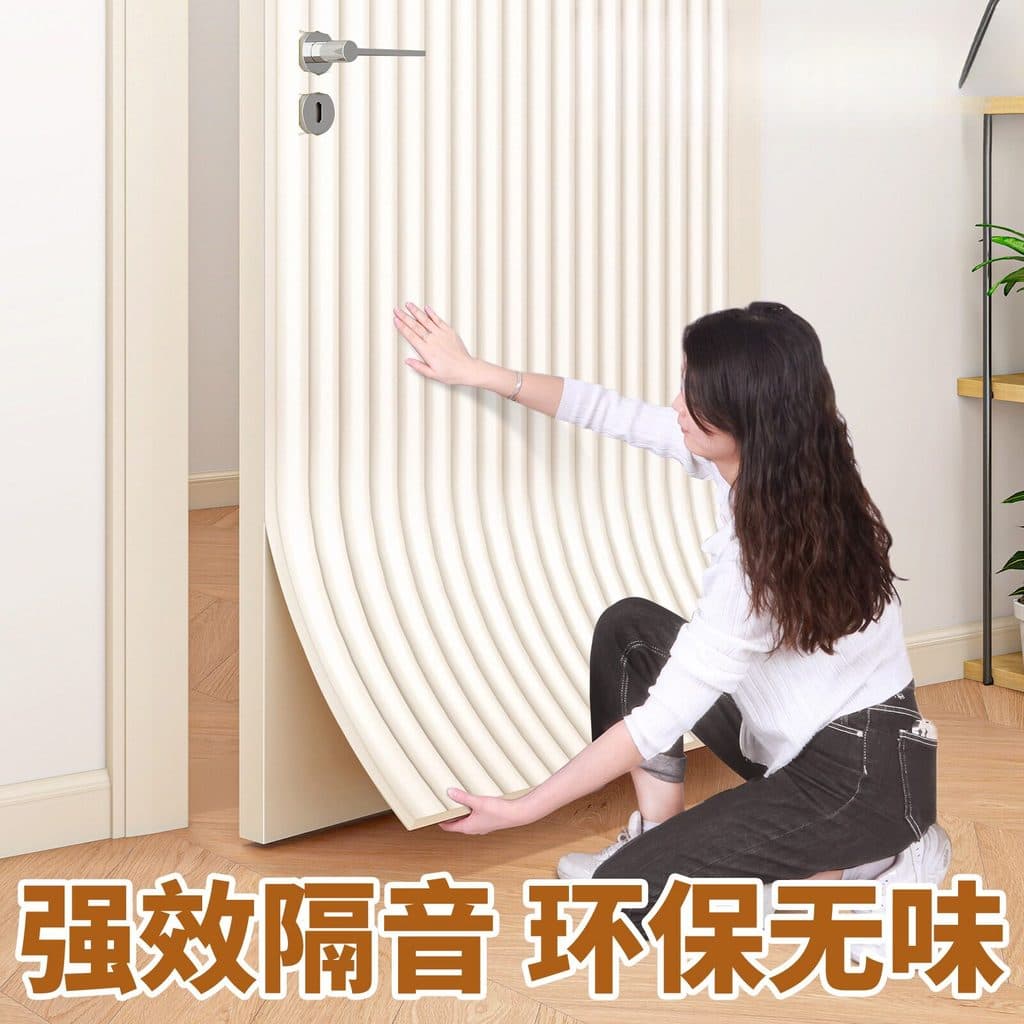Adesivo de porta de algodão com isolamento acústico, algodão Super absorvente de som, autoadesivo, janela de porta domés