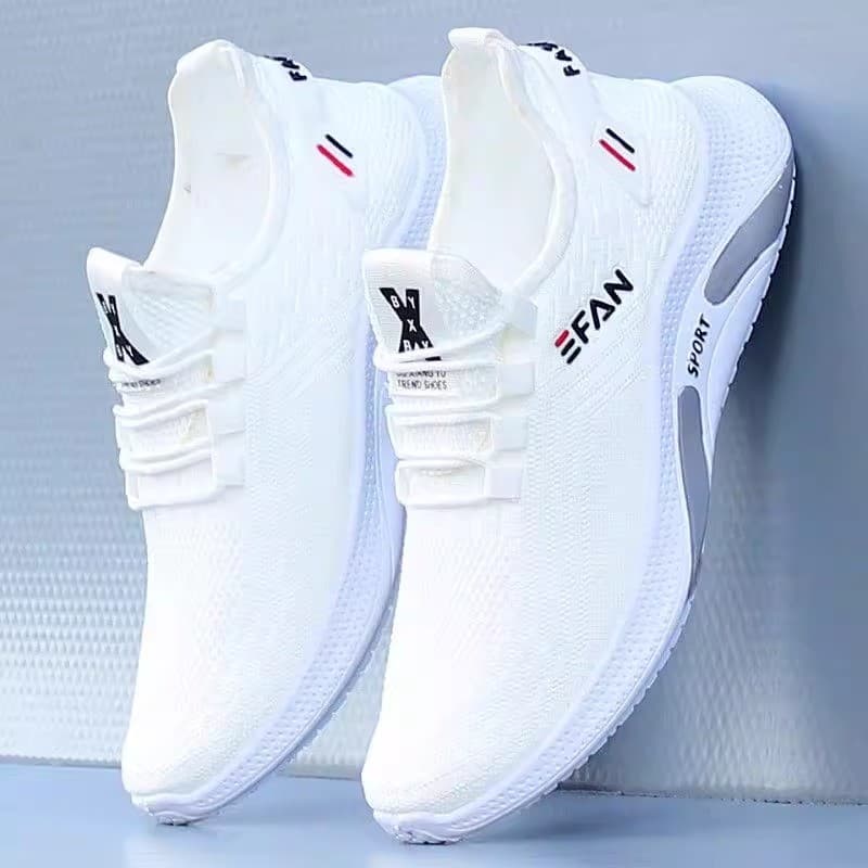 Sapatos masculinos primavera verão respirável sapatos esportivos versão coreana na moda voando tecido malha sapatos deso