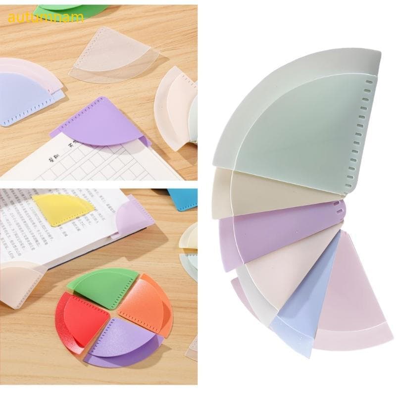 Autumnam 6 Peças Marcadores De Canto De Plástico Triangular Antiderrapante Página Marcador De Livro Protetores Para Home