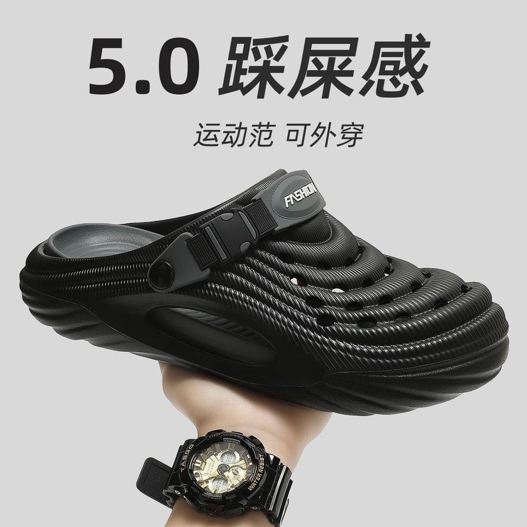 EVA verão 2025 novo estilo chinelos antiderrapantes casal exterior usar sapatos de sola grossa masculino estilo Preppy i