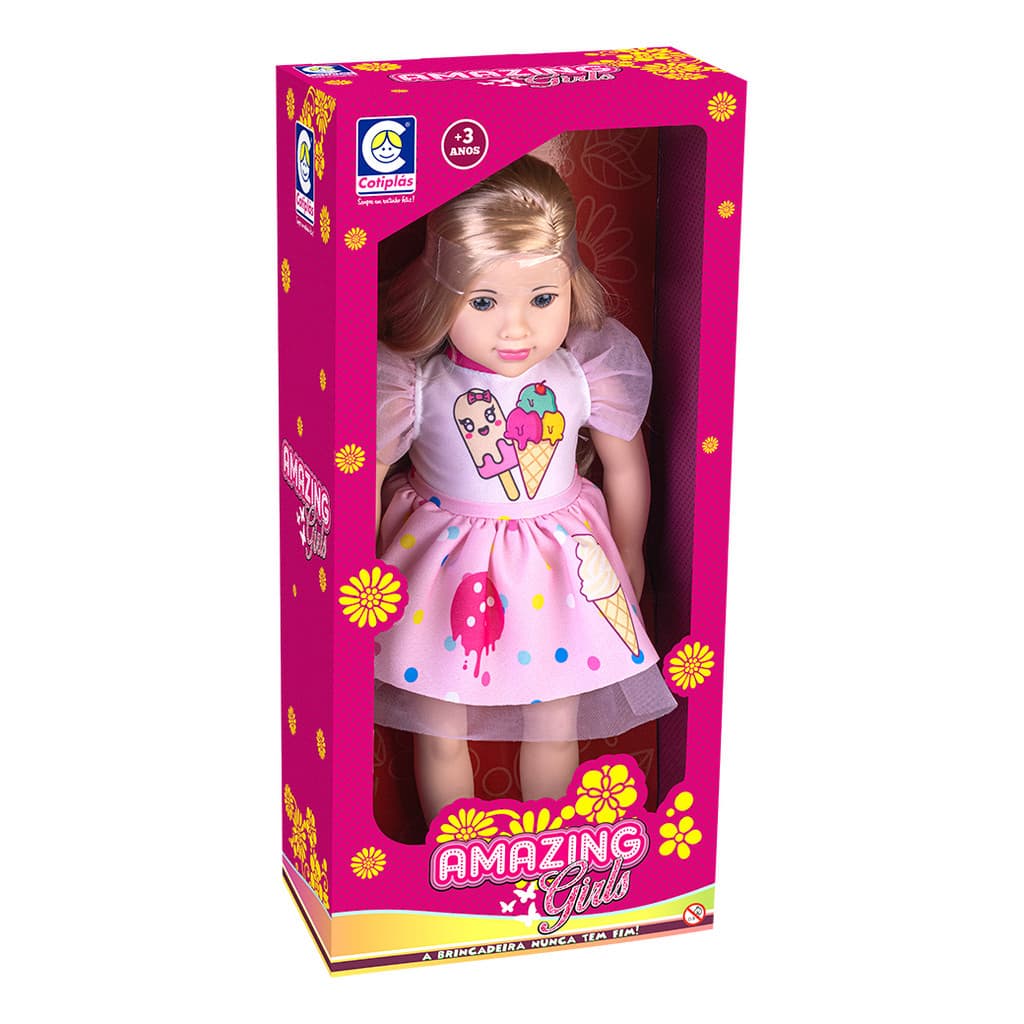 Boneca Amazing Girls Com Vestido De Sorvete