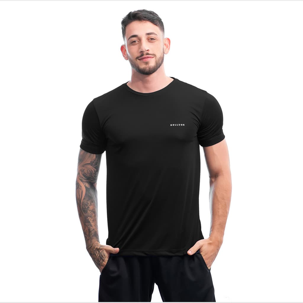 Camisa Dry Fit Academia Esportiva masculina lisa Com Proteção Uv Camiseta Térmica
