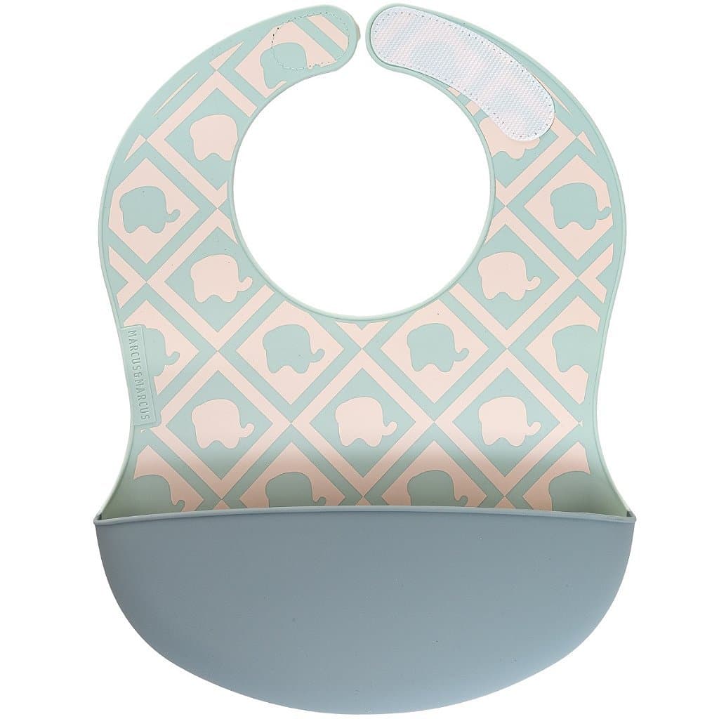 Babador de Silicone Grande Cobertura Total Verde Menta - Marcus & Marcus