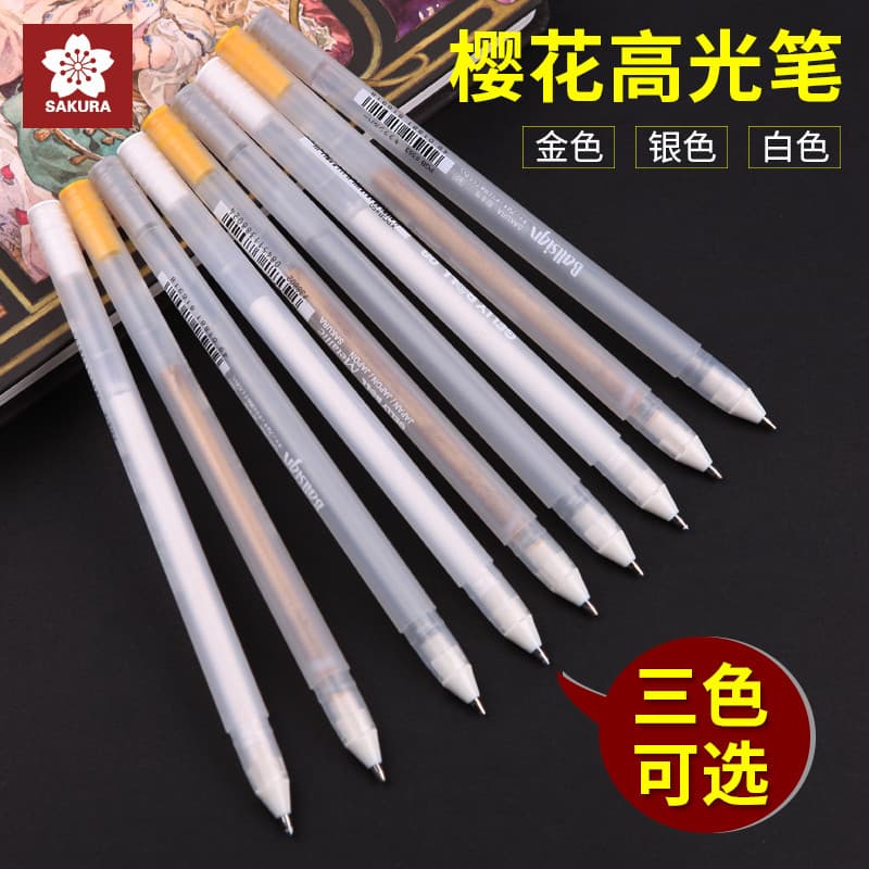 Marcador de flor de cerejeira japonesa Caneta branca Esboço Pintura Seringa Marcador Marcador Aquarela Estudante Caneta