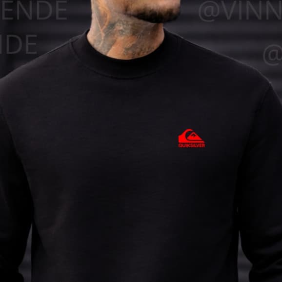 Moletom Silver Surf Minimalista Masculino Logo Pequena Premium Algodão Top