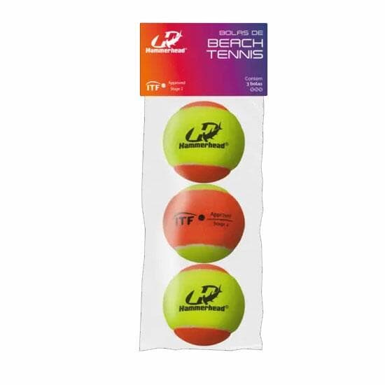 Kit Bola Beach Tennis Hammerhead c/ 3 Bolinhas Pack