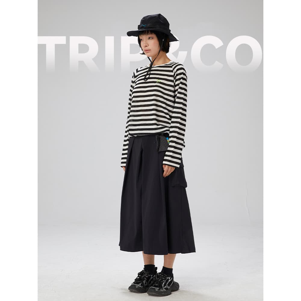 TRIP & CO Culottes femininas primavera verão até o tornozelo de secagem rápida saia Anti-exposição gordura mm mais magro