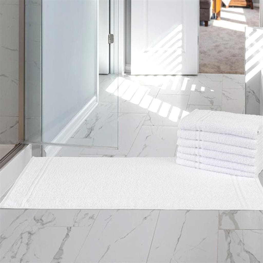 Kit 10 Toalhas De Piso para Hotel Clínica Spa Reforçada - Prata
