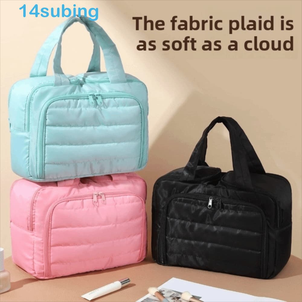 Bolsa Cosmética Portátil SUBING , De Higiene Espessada De Grande Capacidade , Cor Sólida