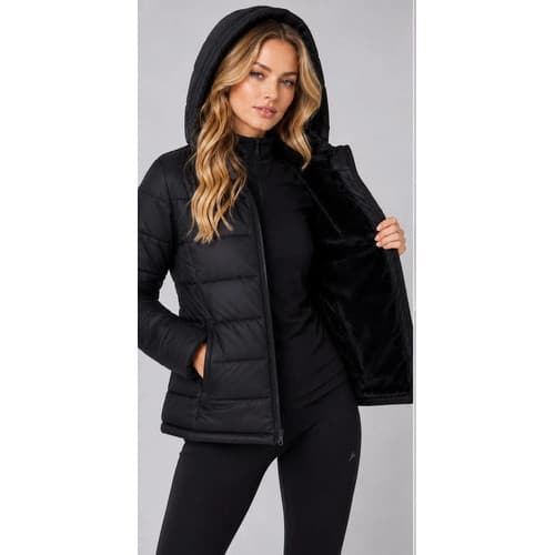 Jaqueta Bobojaco Feminina Puffer Forrada Inverno Térmica Pelinho Interno