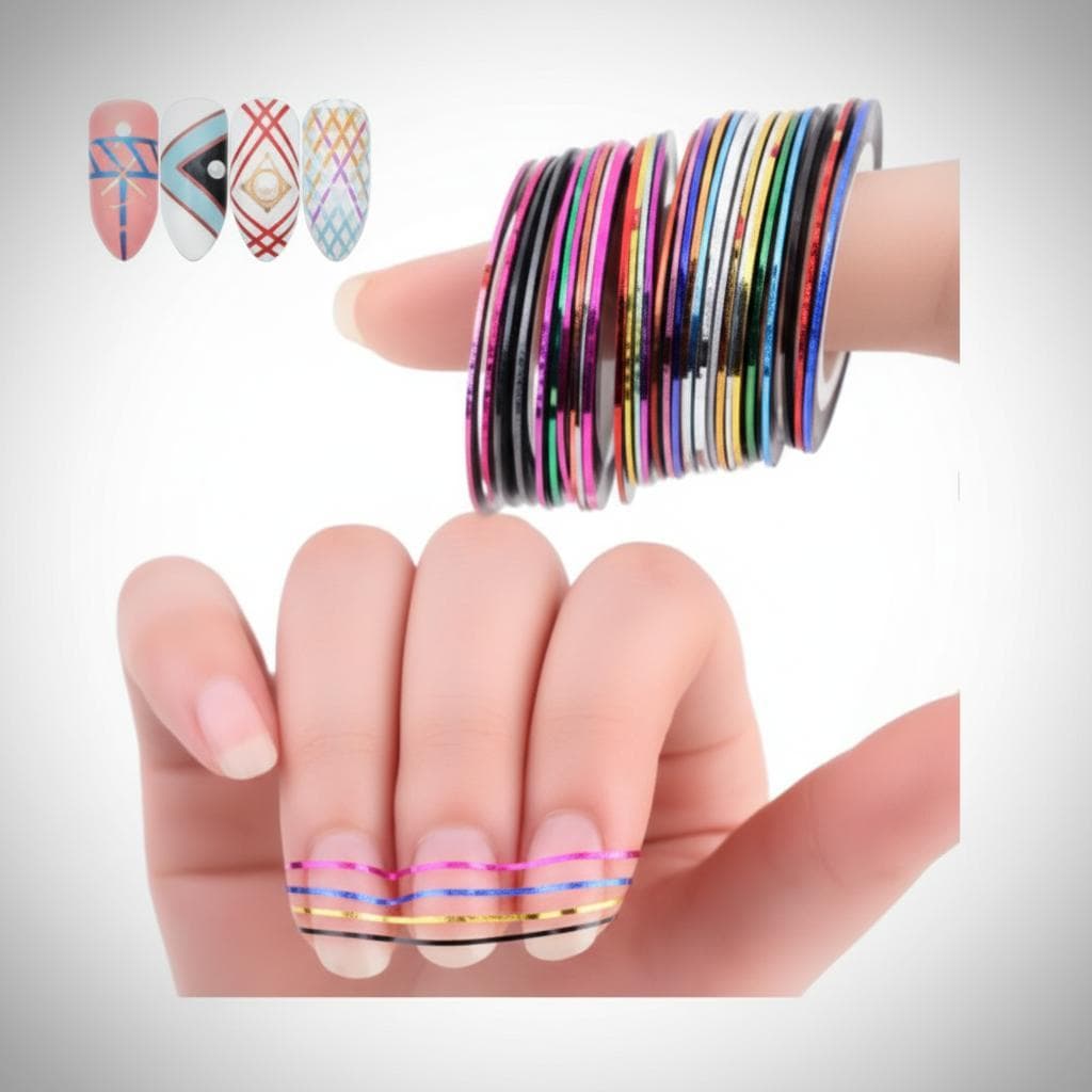 Kit Fitilho Para Decoração de Unhas - Cores Variadas