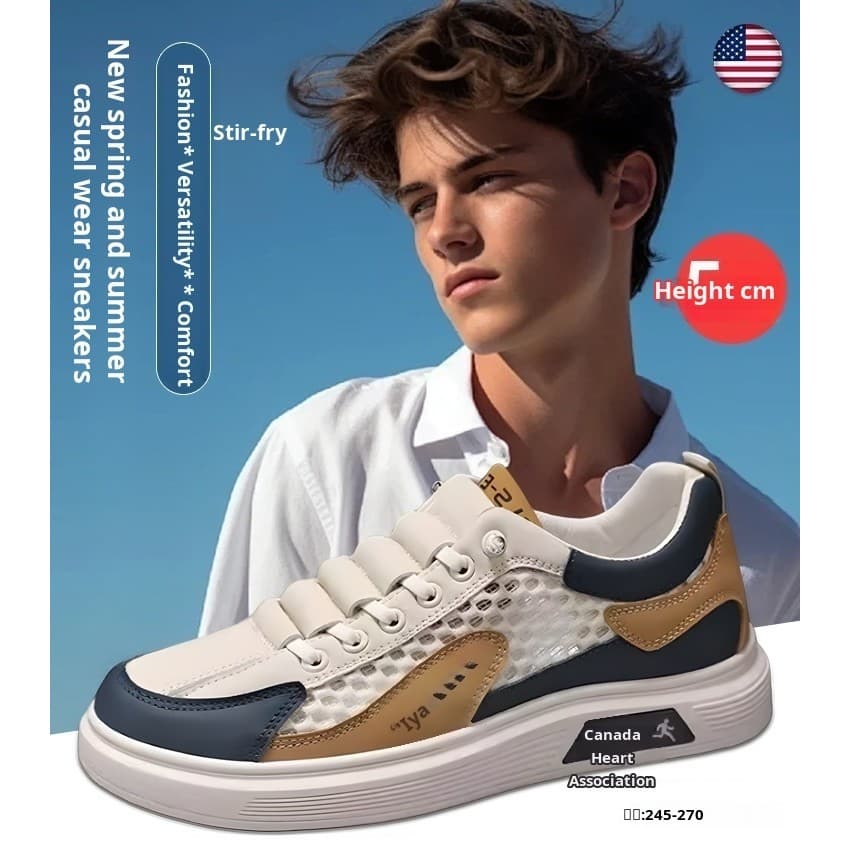 Tênis de corrida casual masculino Summer Ice Ultrathin Mesh