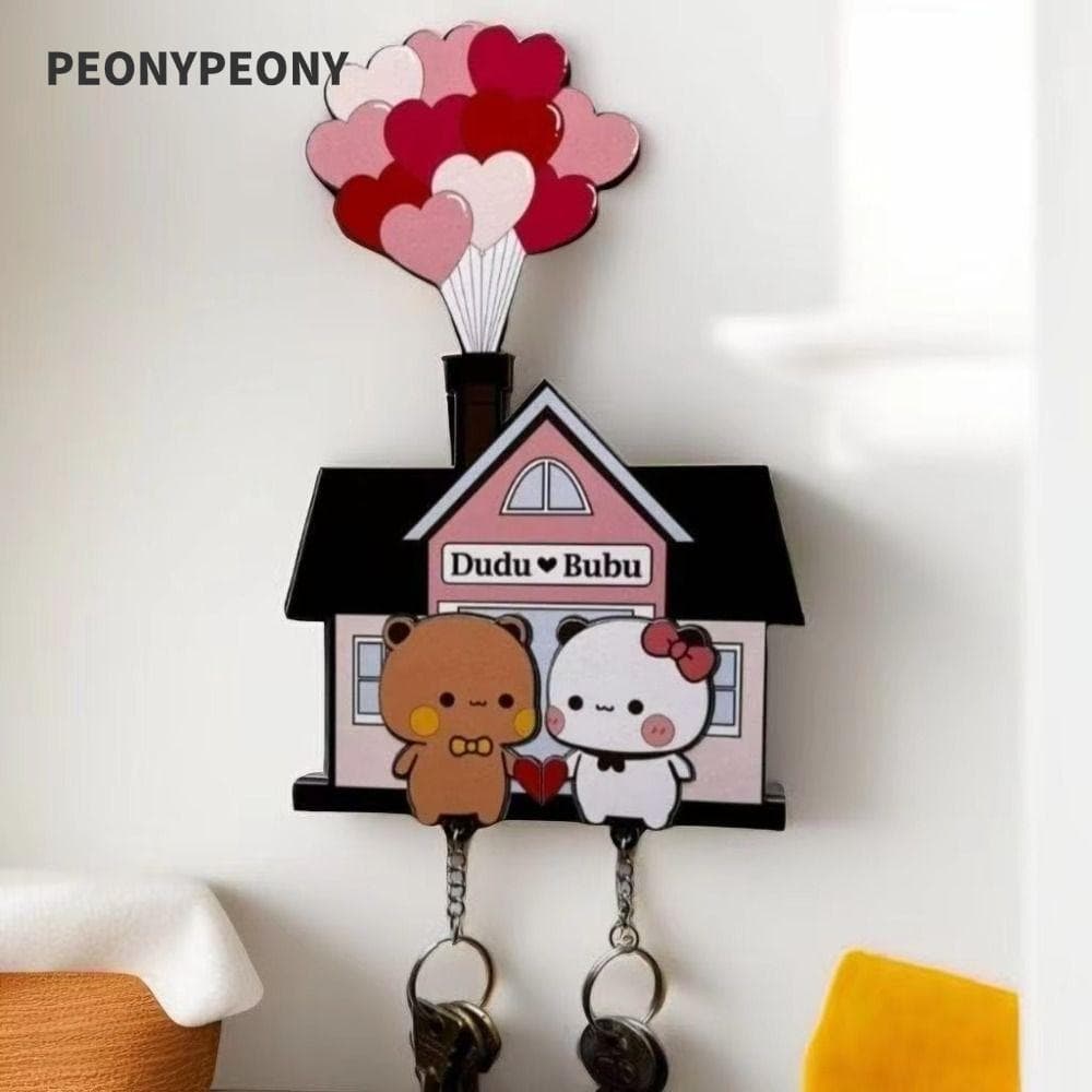 Porta-Chaves De Parede PEONY , Chaveiros Bubu Dudu Fofos De Desenho Animado , Acessórios Criativos Para Bolsa Acrílica