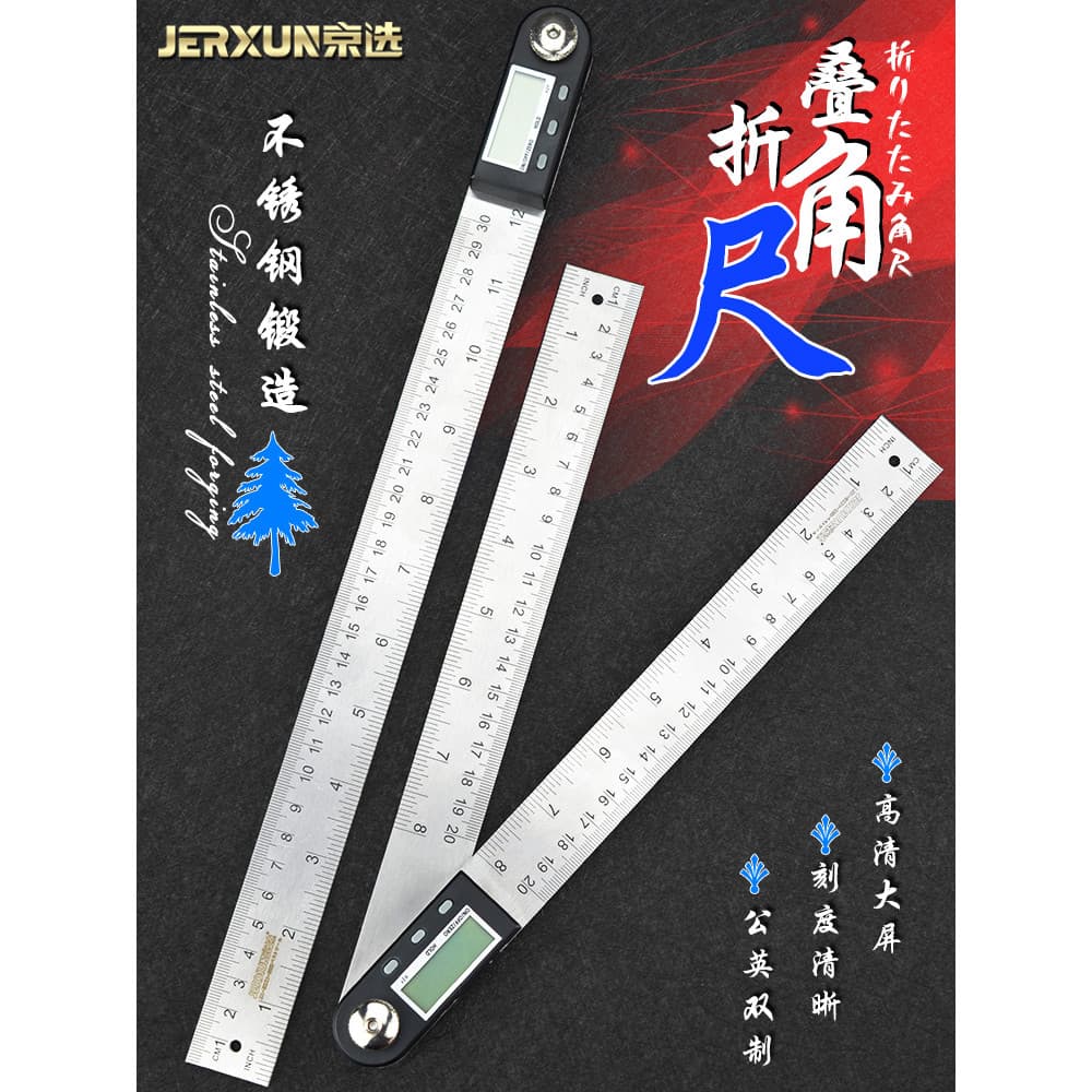 Jingxuan Display Digital Régua de Ângulo Transferidor Instrumento de Medição de Carpintaria 360 Graus Eletrônico Triângu