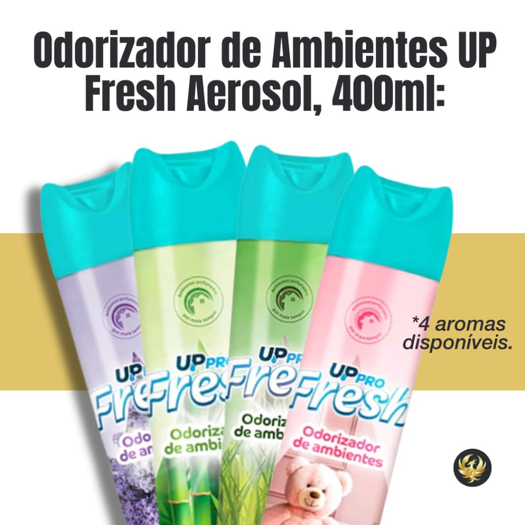 Odorizador de Ambientes UP Fresh Aerosol 400ml Perfume Prolongado e Frescor Instantâneo (180g)