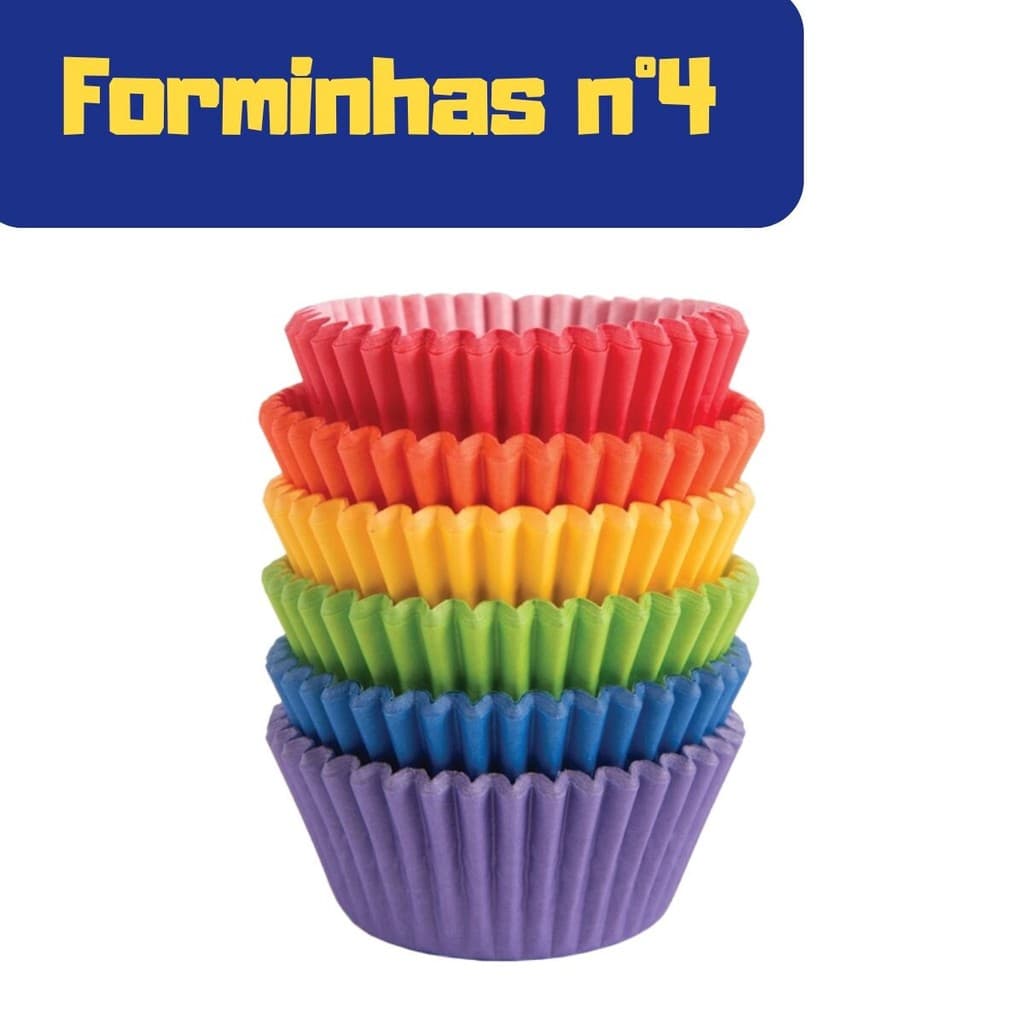 Kit Forminha De Papel N° 04 Diversas Cores C/ 100, 200 Ou 500 Unids - Plac