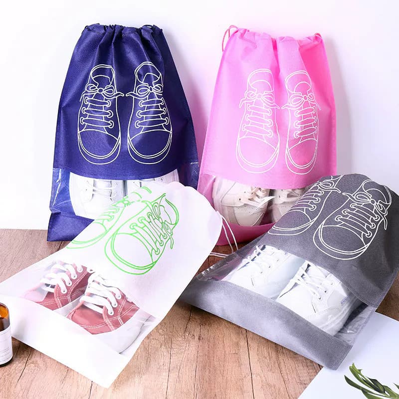 Saco De Armazenamento De Sapatos Sapato Não Tecido Artefato De Viagem De Negócios Capa Transparente
