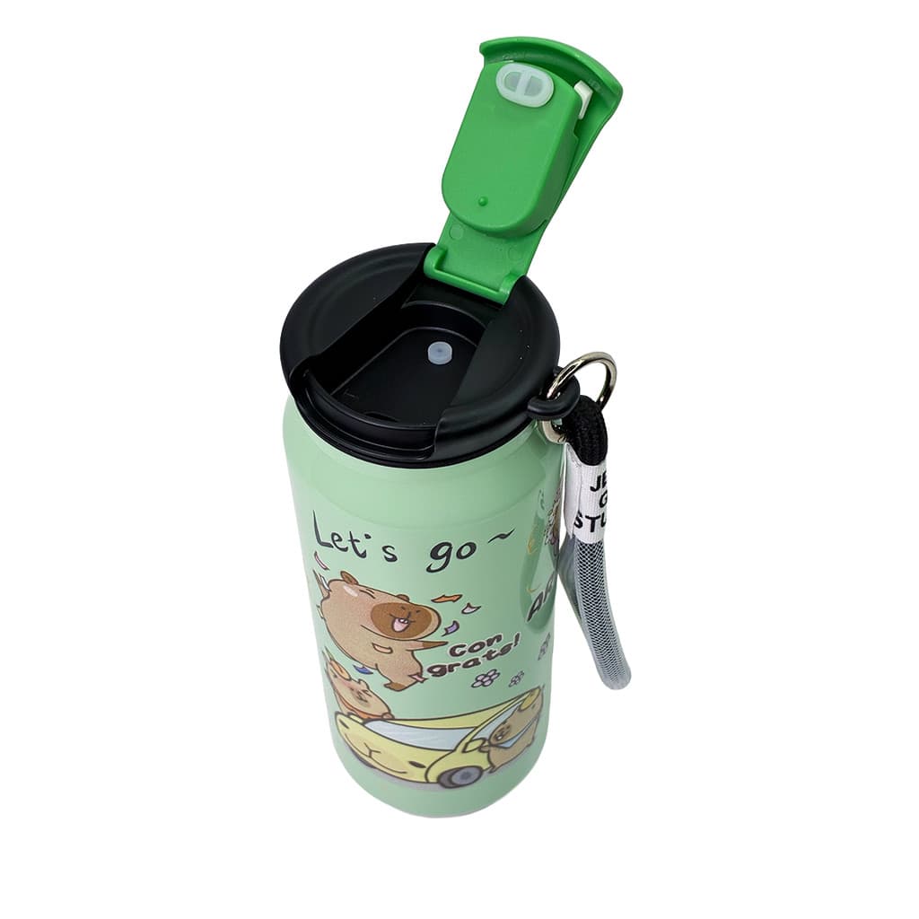 Garrafa Térmica Infantil Inox 304 420ml Escolar Com Alça
