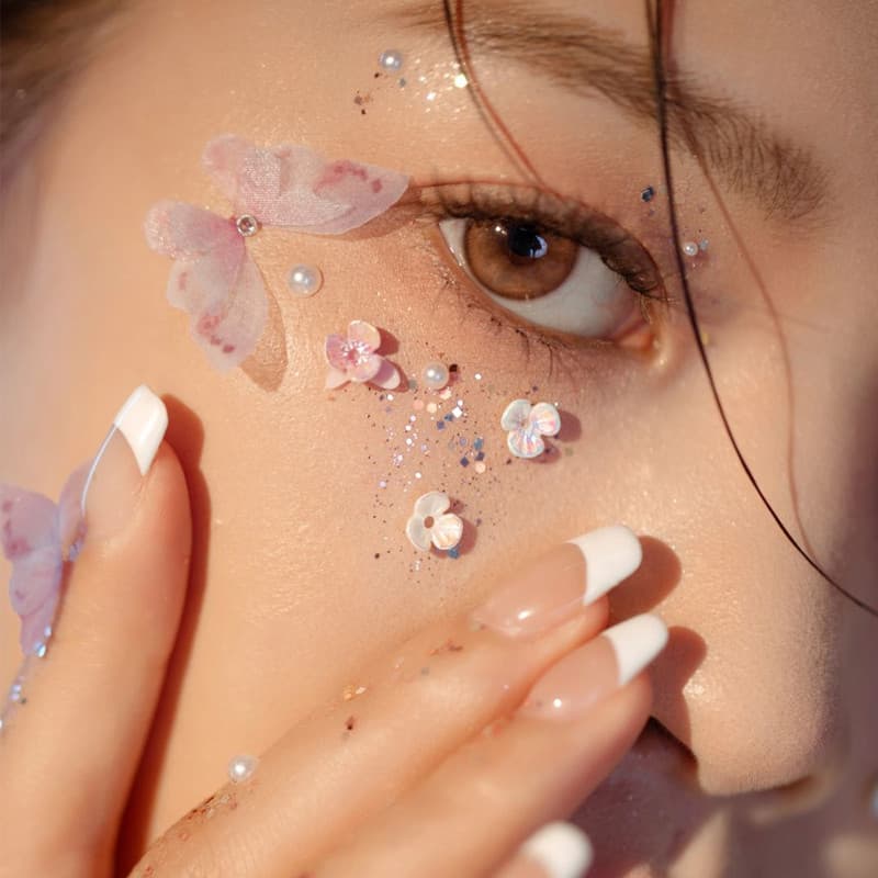 Acessórios para adesivos faciais Maquiagem Adesivo de diamante Rosto Crianças Maquiagem para os olhos Diamante brilhante