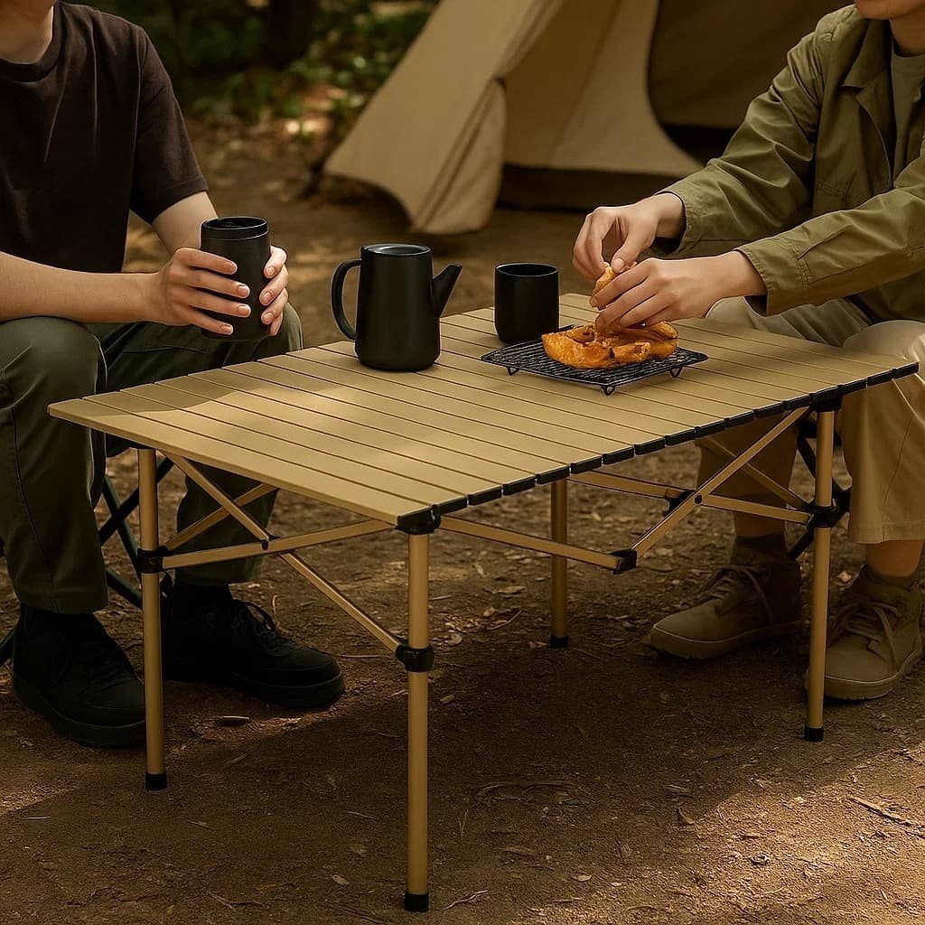 Mesa Dobrável Portátil Camping Praia Piquenique Comer Servir Almoço Janta