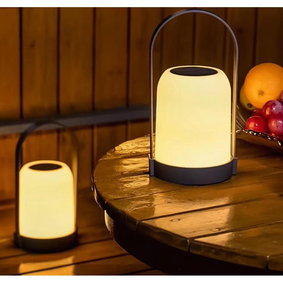 Luminária Lampião LED Touch 3 em 1 Abajur Portátil Recarregável Moderno