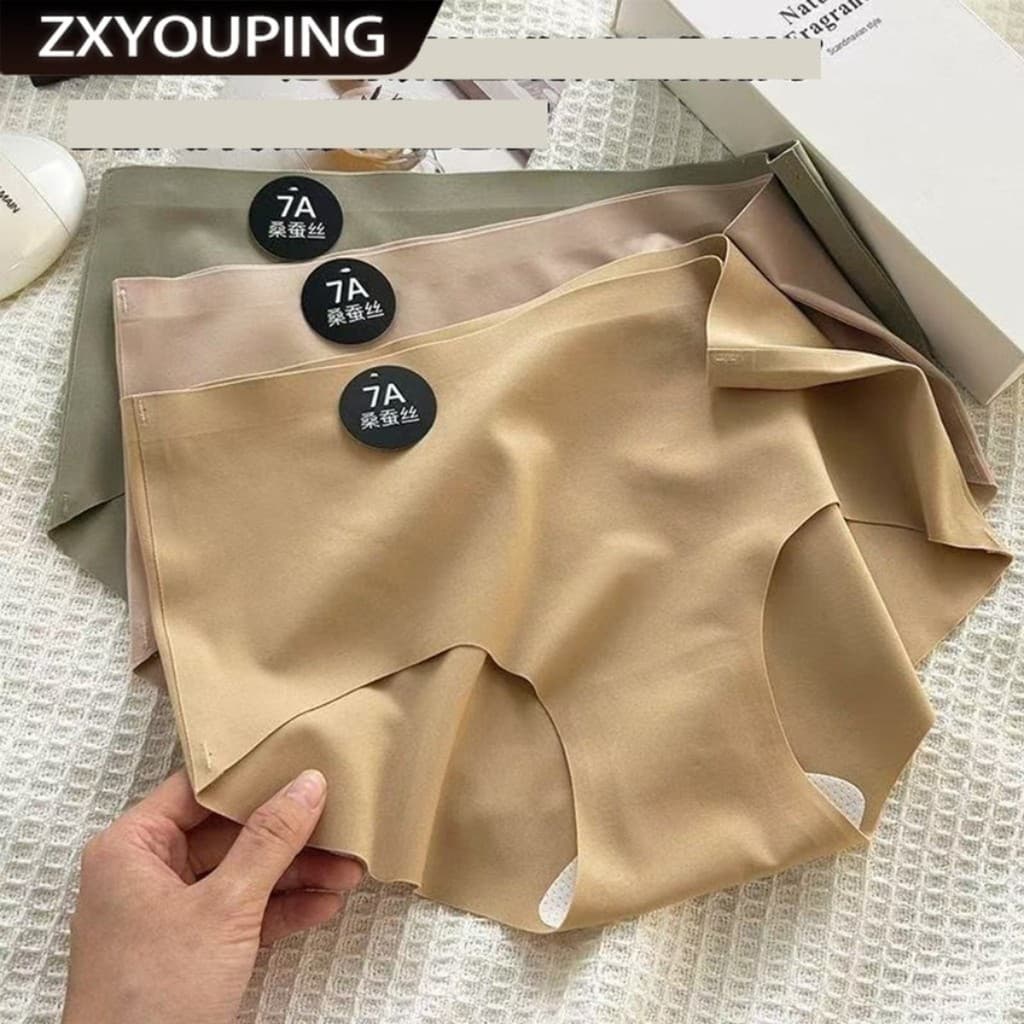 1/3 Pçs Calcinha Sem Costura Feminina , Cuecas Antibacterianas De Cintura Média 7A , Roupa Interior Confortável Amigável