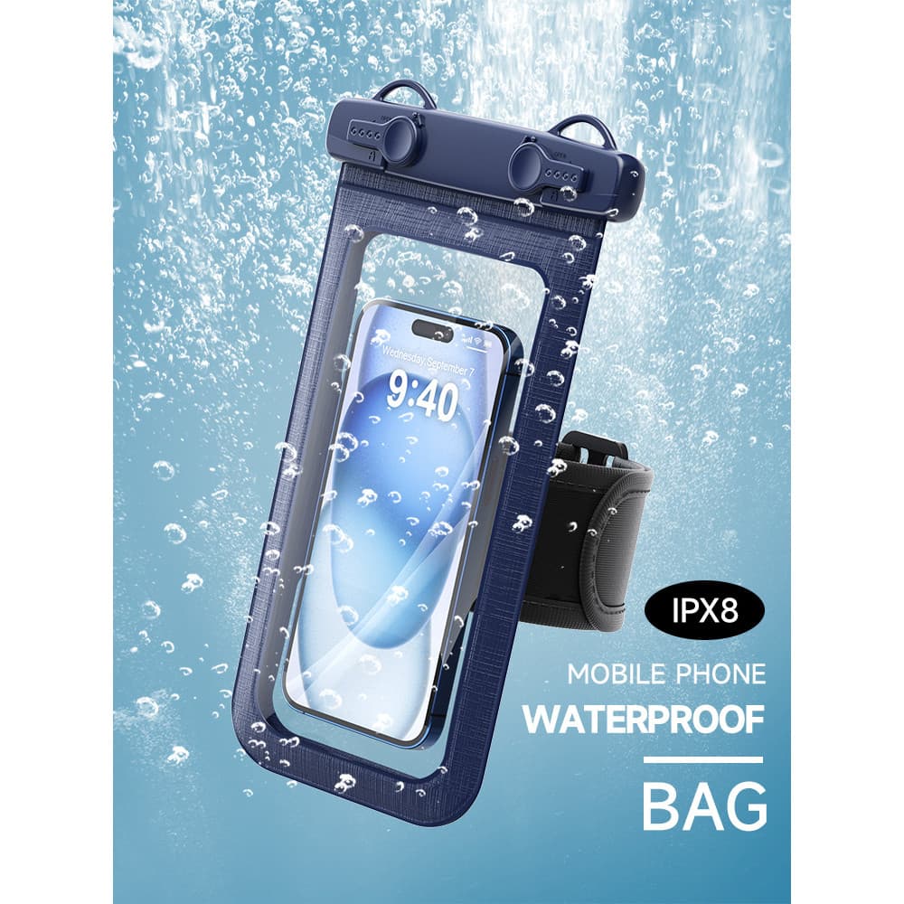 Bolsa à prova d'água para celular, tela sensível ao toque, capa de natação, equipamento de deriva, tiro subaquático, fer