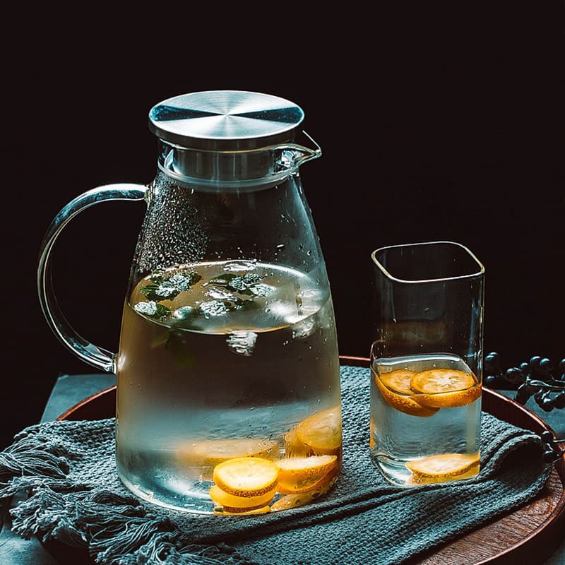 Garrafa de água fria Garrafa de água de vidro Garrafa de água fria Resistente a altas temperaturas Copo de água fria Dom