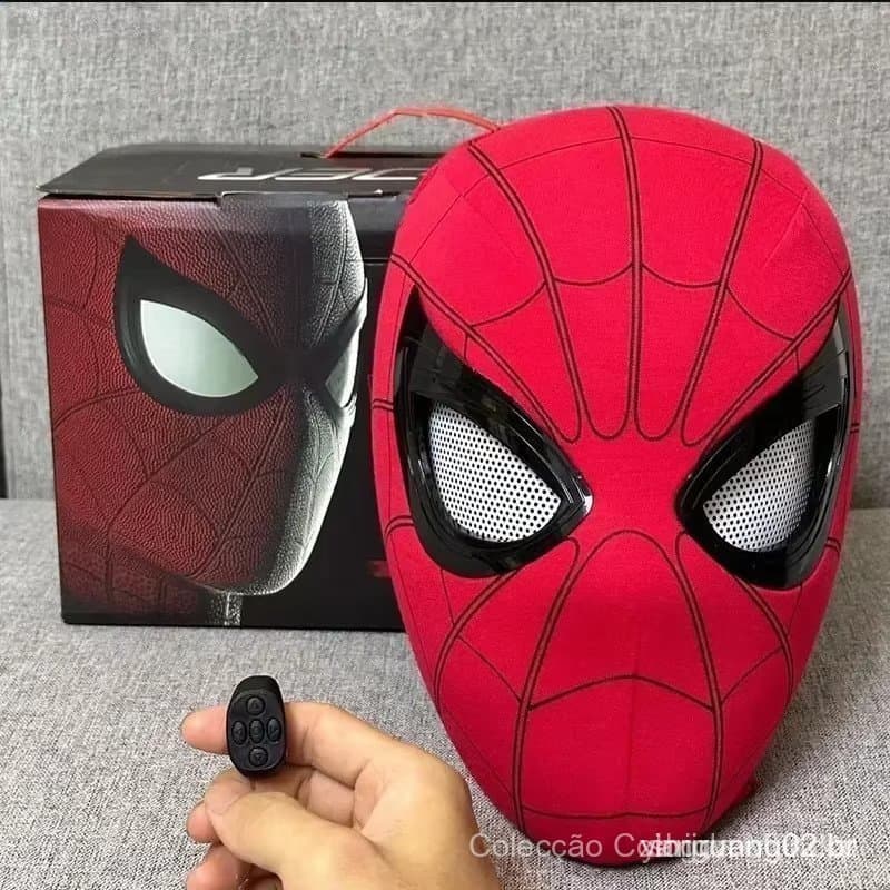 Máscara Eletrônica do Homem-Aranha 1:1 com Olhos Móveis para Cosplay com Controle Remoto para Adultos GVWY IJQE