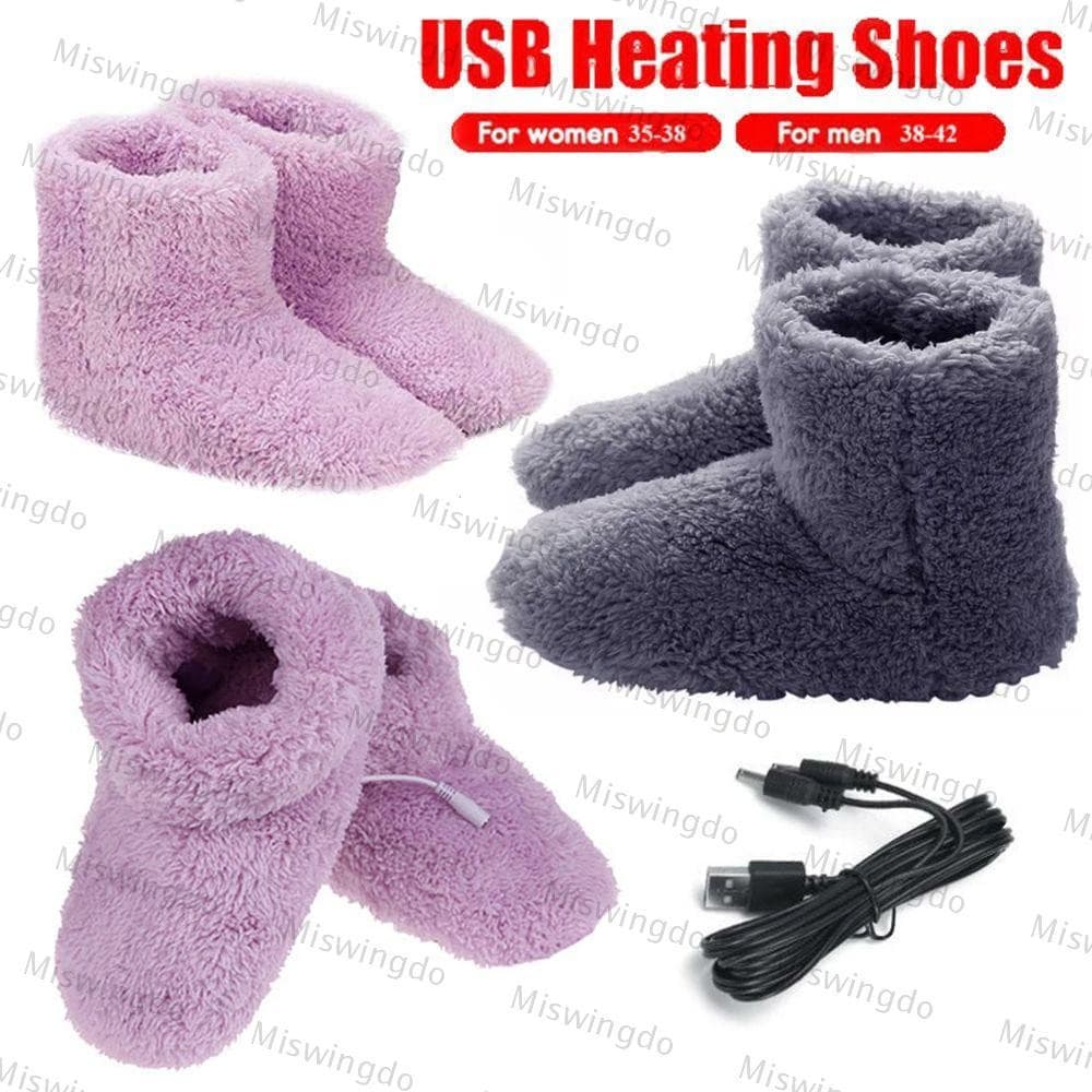 MISWINGDO Aquecedor De Pés USB Portátil Com Calçados De Aquecimento Elétrico
