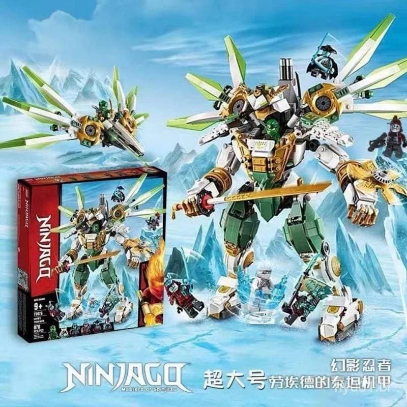 Blocos de Montar Ninjago Quebra-Cabeça Brinquedo para Meninos e Crianças Lloyd Zan Titan Mecha Presente 3dlB VTPB