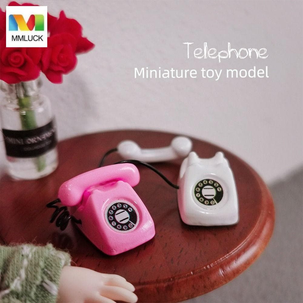 DARBY Modelo De Telefone Em Miniatura Para Casa De Bonecas , Móveis Simulado Vintage , Rotativo