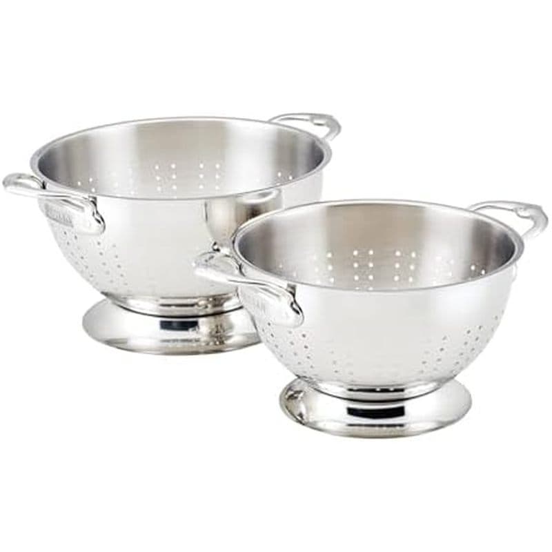 Hestan Provisions – Conjunto De Escorredor De Aço Inoxidável De 2 Peças 3 & amp ; 5 Quartos , Design De Nidificação