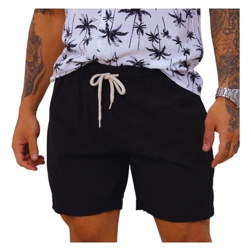Short Linho Mauricinho Premium Masculino Bermuda Praia Verão