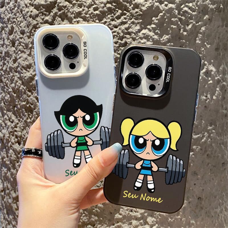 Capinha de celular personalizada powerpuff girls bonito fofo Para iPhone 17 15 14 13 12 11 XS XR 13 Pro Max 16 Plus Case