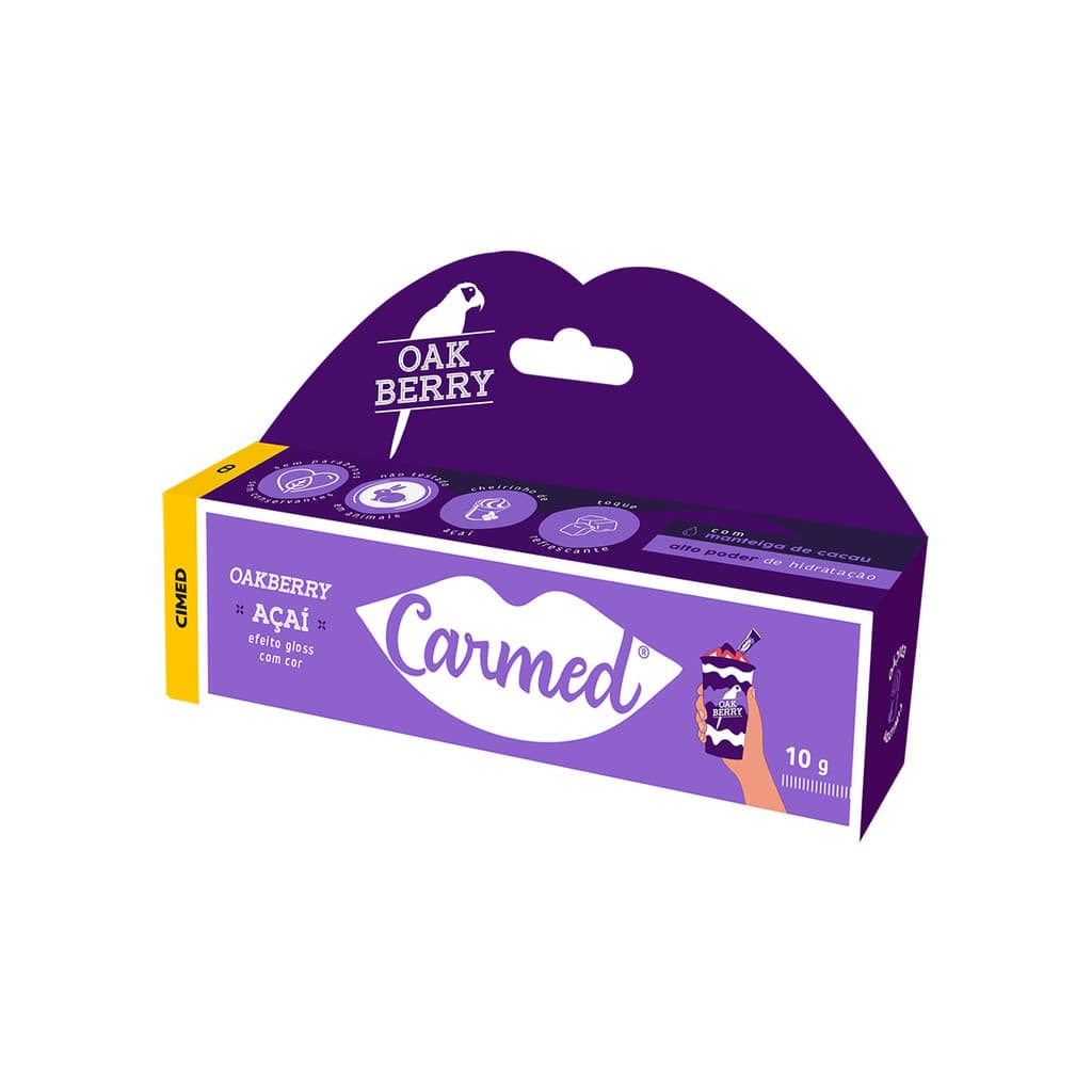 Hidratante Labial Carmed Açai Oakberry