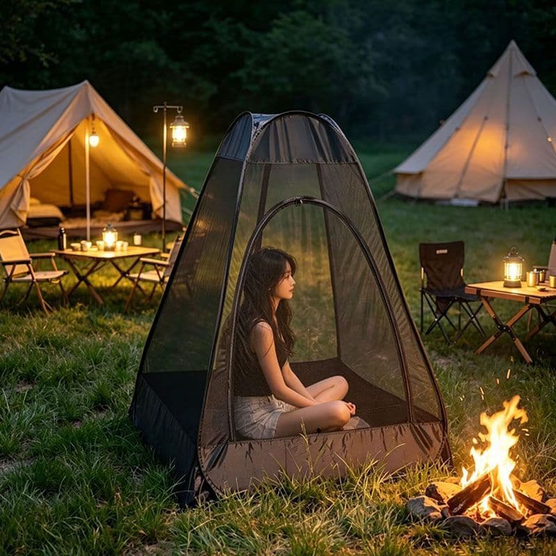 Tenda de meditação ao ar livre, abertura com um clique, fechamento automático, abertura rápida, portátil, dobrável, páti