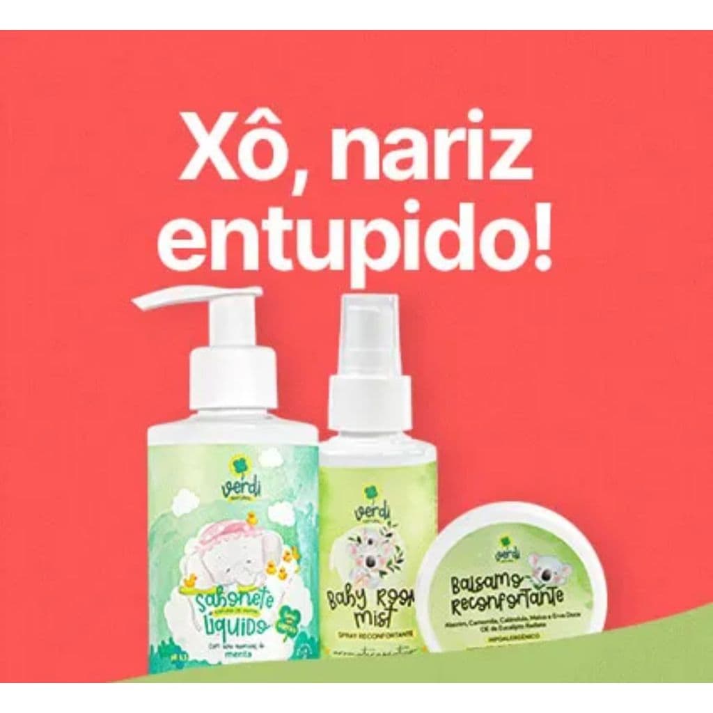 Kit Xô Gripe - Alívio Natural para Gripe do Bebê - Verdi