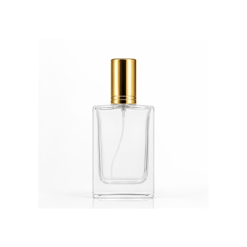 kit 2 Frascos de Vidro 50ml Estreito Spray Luxo Dourado