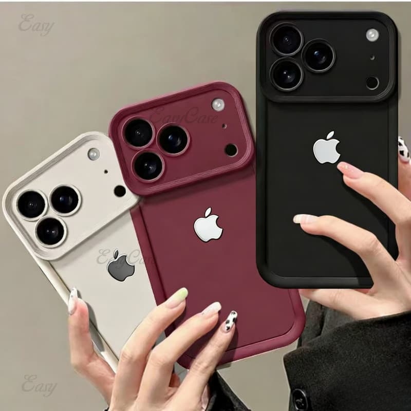 Capa Macia De TPU Fosca Mínimamente Projetada Para iPhone 17 16 15 14 13 12 11 ProMax Traseira Protetora Antiderrapante
