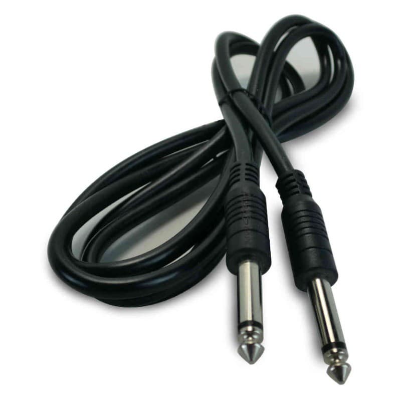 Cabo P10 Mono 1,50 Metros Sem Ruído Guitarra Violão Baixo Caixa de Som Ampliicador Monitor de Audio