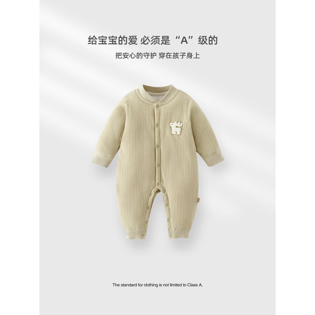 Roupas de bebê outono inverno macacão quente classe a algodão puro meninos meninas roupas de bebê mais macacão de algodã