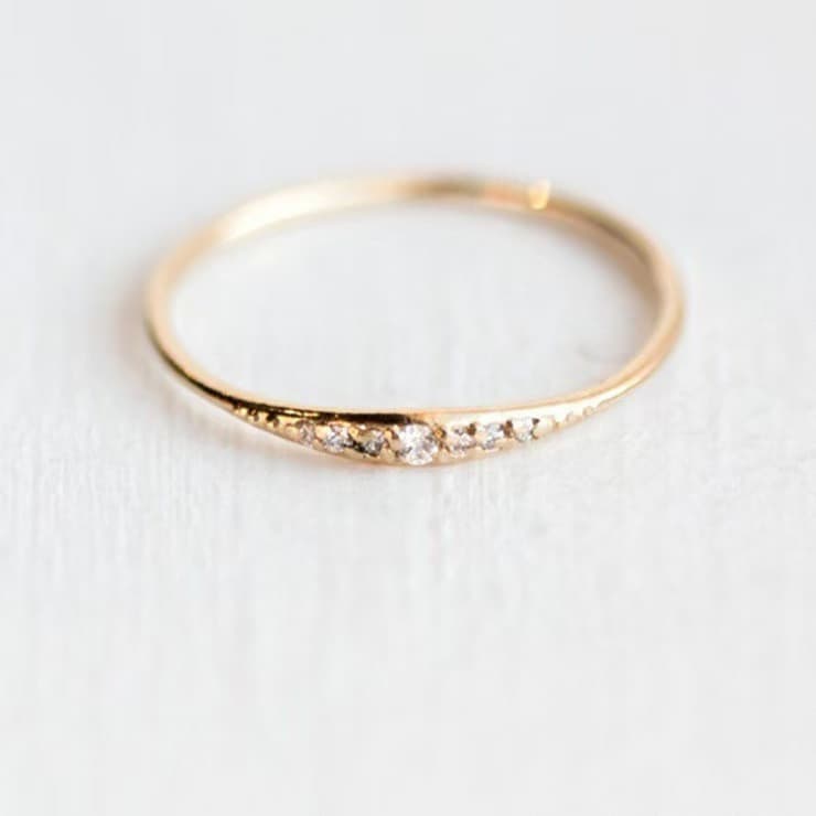 Joias Moissanite Prata Diamante Senhoras Anel Original Simples Ouro 925
