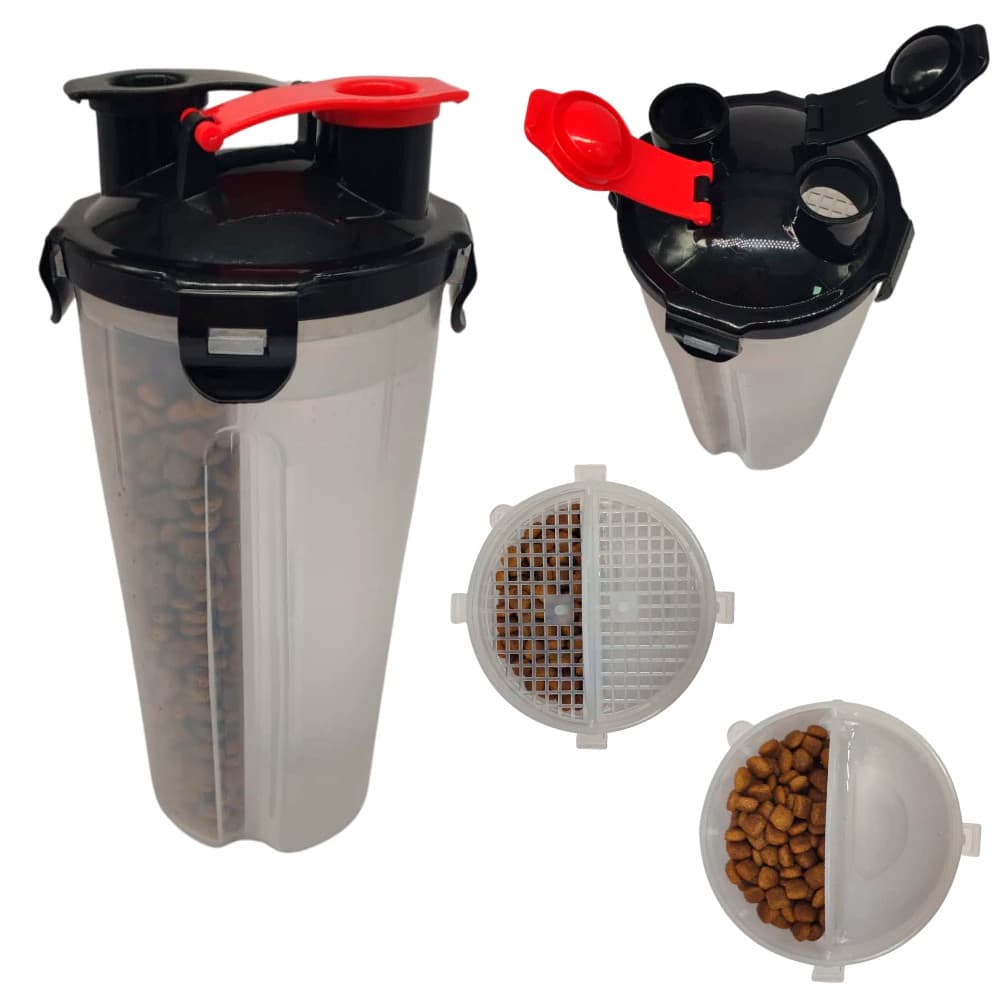 Dispenser Duplo Eat and Drink Bom Amigo S5103 350ml Comedouro e Bebedouro Pet 2 em 1 Cães e Gatos