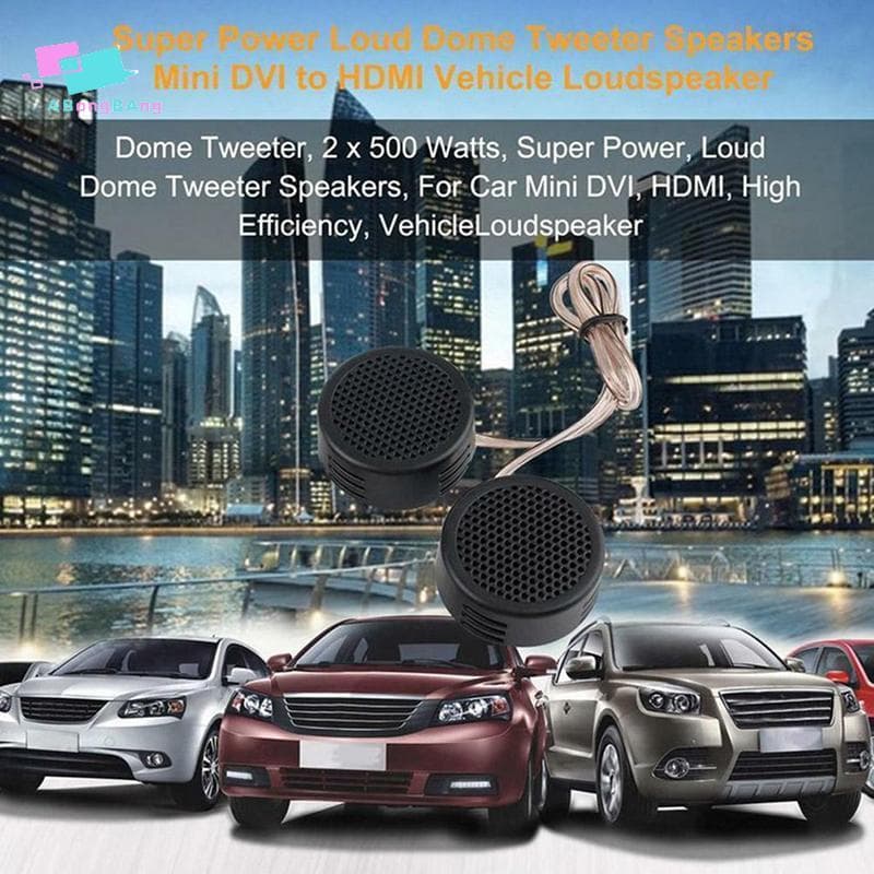 Abongbanghn 2 Peças Carro Mini Som 500W Cúpula Tweeter Alto-Falante Super Potência Áudio Agradável