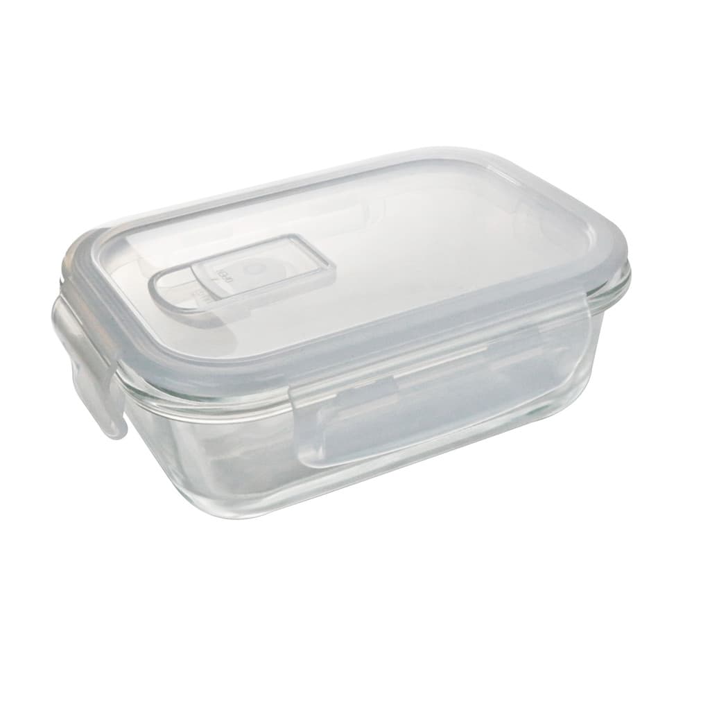 Pote Hermético Retangular em Vidro com Tampa 370ml